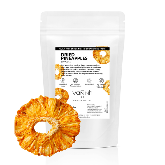 Solar Dried Pineapple Chips for Healthy Snacking | 100g