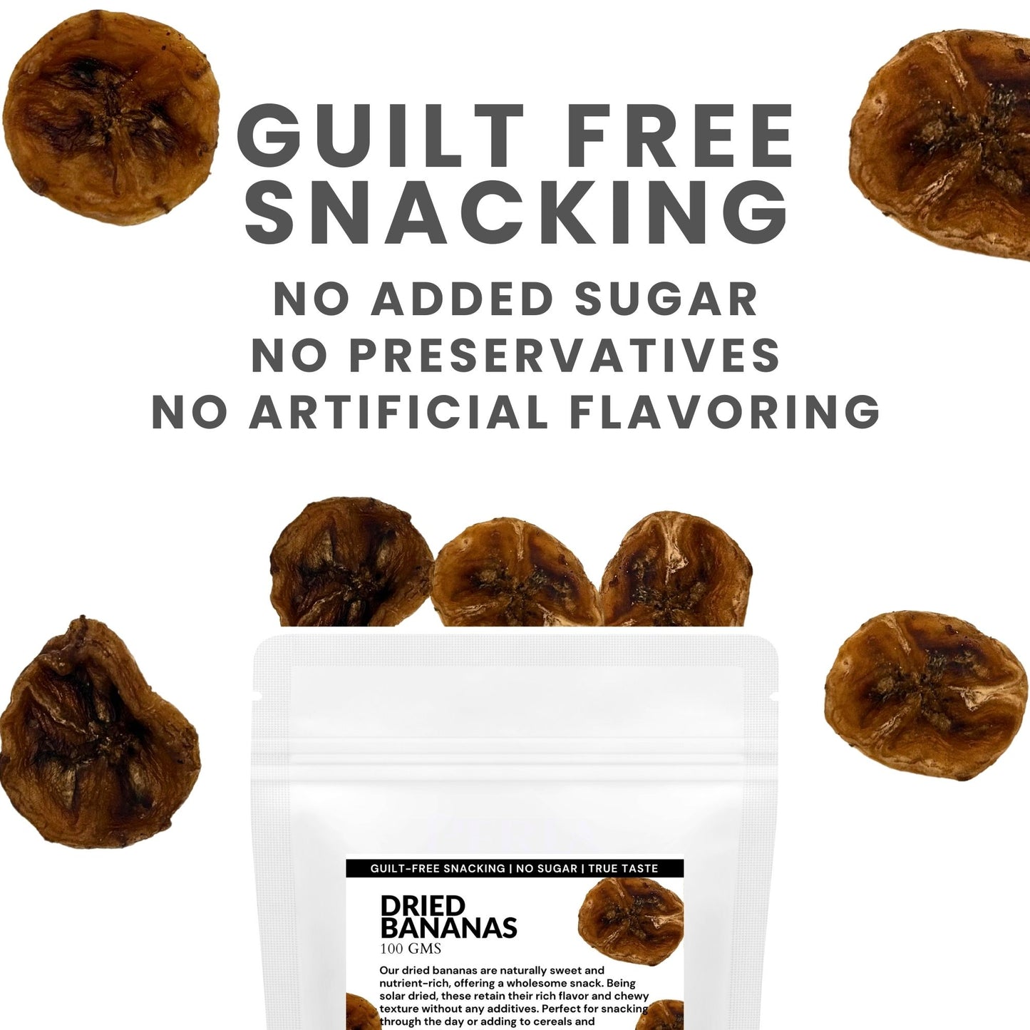 Dried Banana Slices with High-fiber | 100g