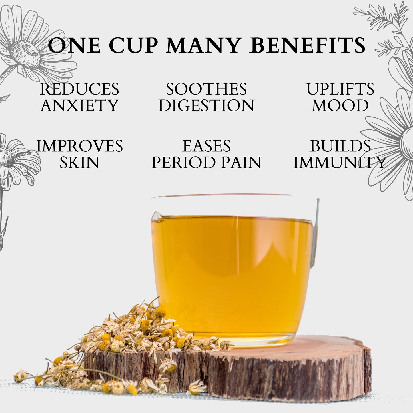 CHAMOMILE FLOWER TISANE | SLEEP BETTER | Pure Flower | 25 Paper Bags