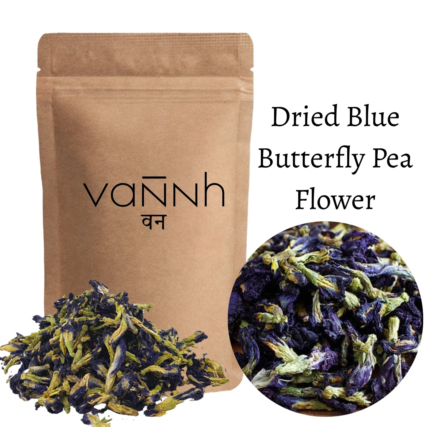 Dried Blue Butterfly Pea Flower | 100% Natural | Sun/Shade Dried | No Preservatives or Additives