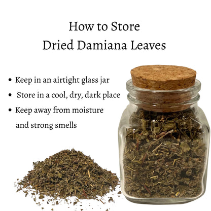 Dried Damiana Leaves (Turnera diffusa)