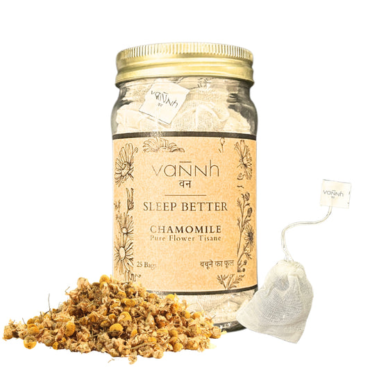 CHAMOMILE FLOWER TISANE | SLEEP BETTER | Pure Flower | 25 Cloth Bags