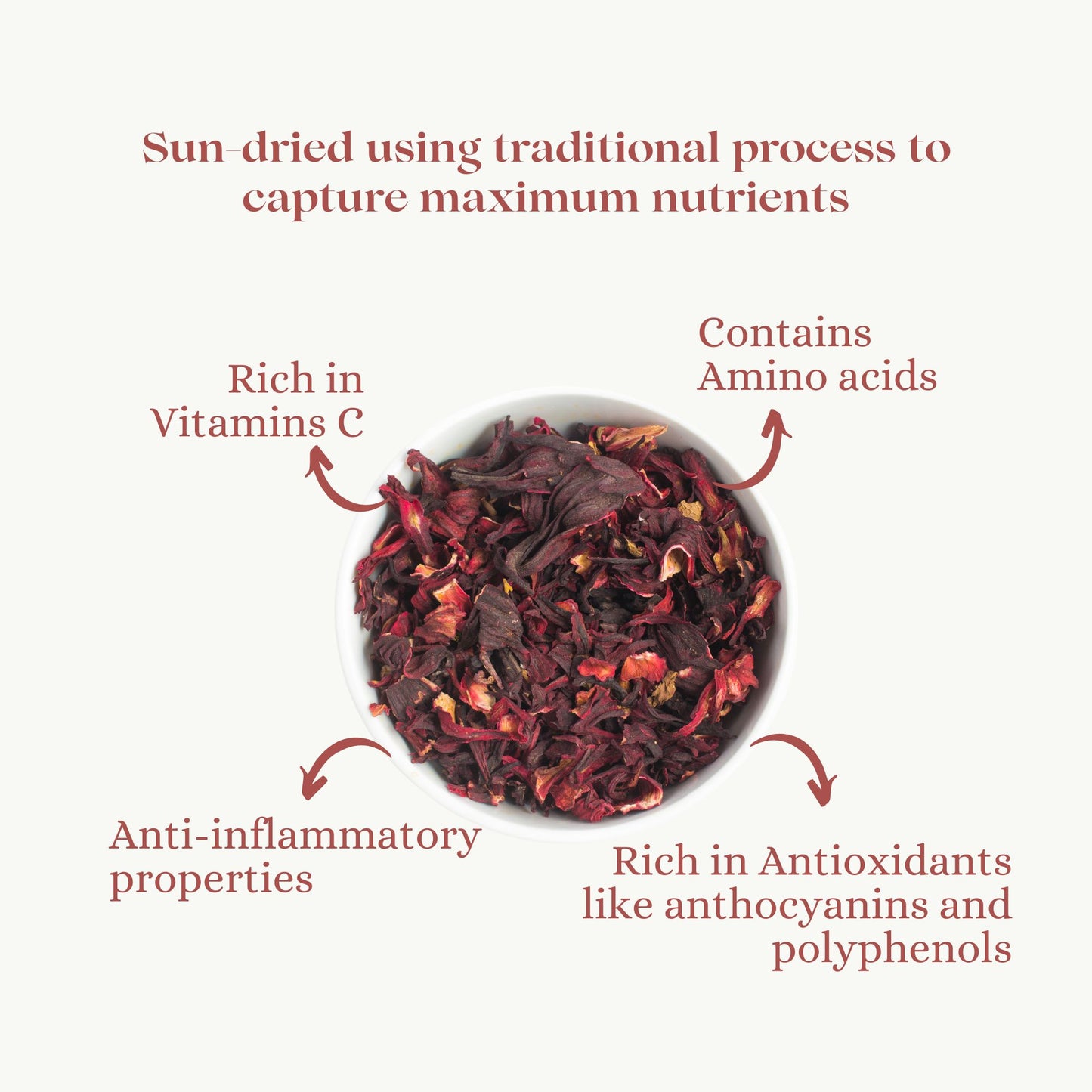 HIBISCUS FLOWER TISANE | REJUVENATE | Pure Flower | 25 Cloth Bags