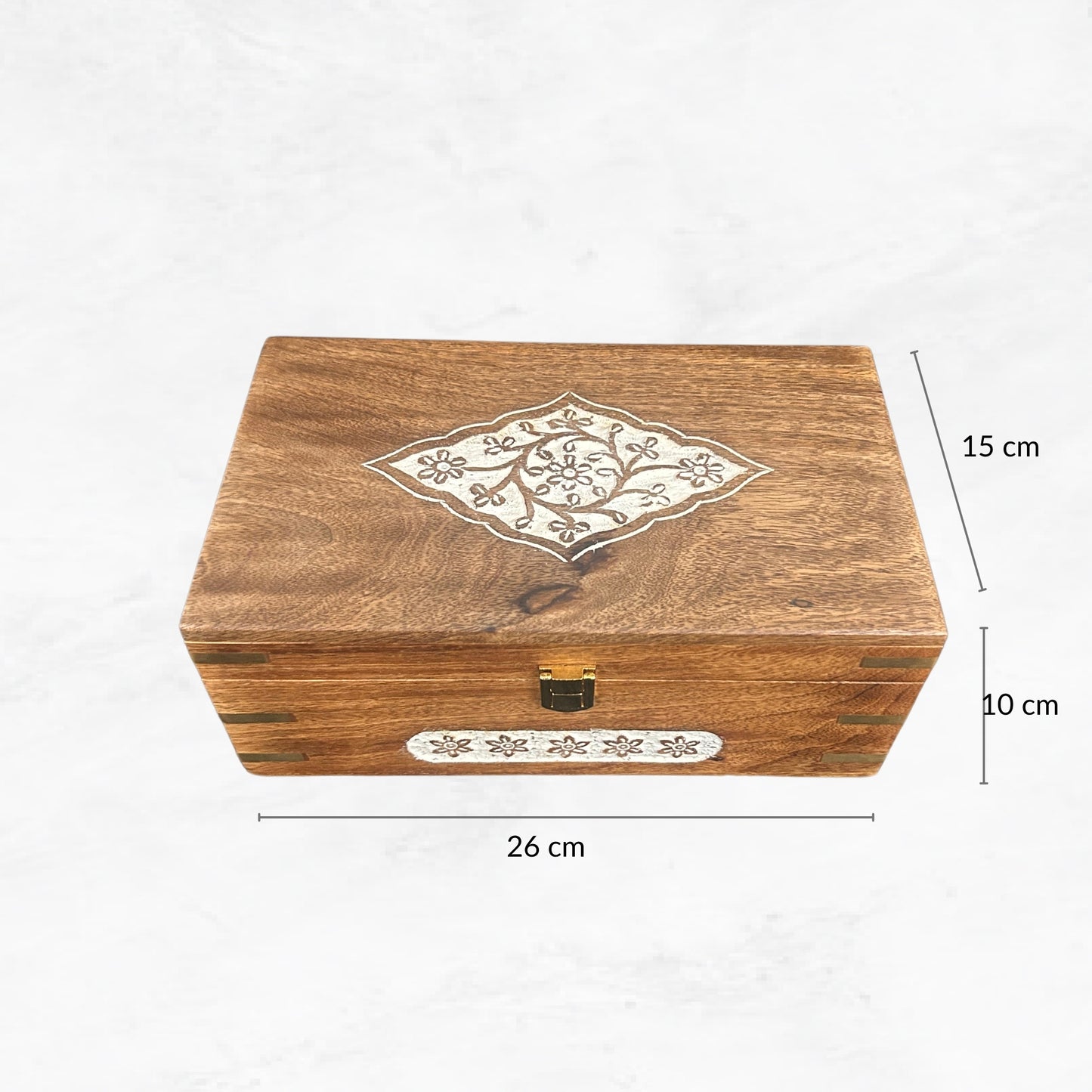 9 Blend Tea Box | Handmade from Mango Wood | Hand Carved by Legacy Artisans