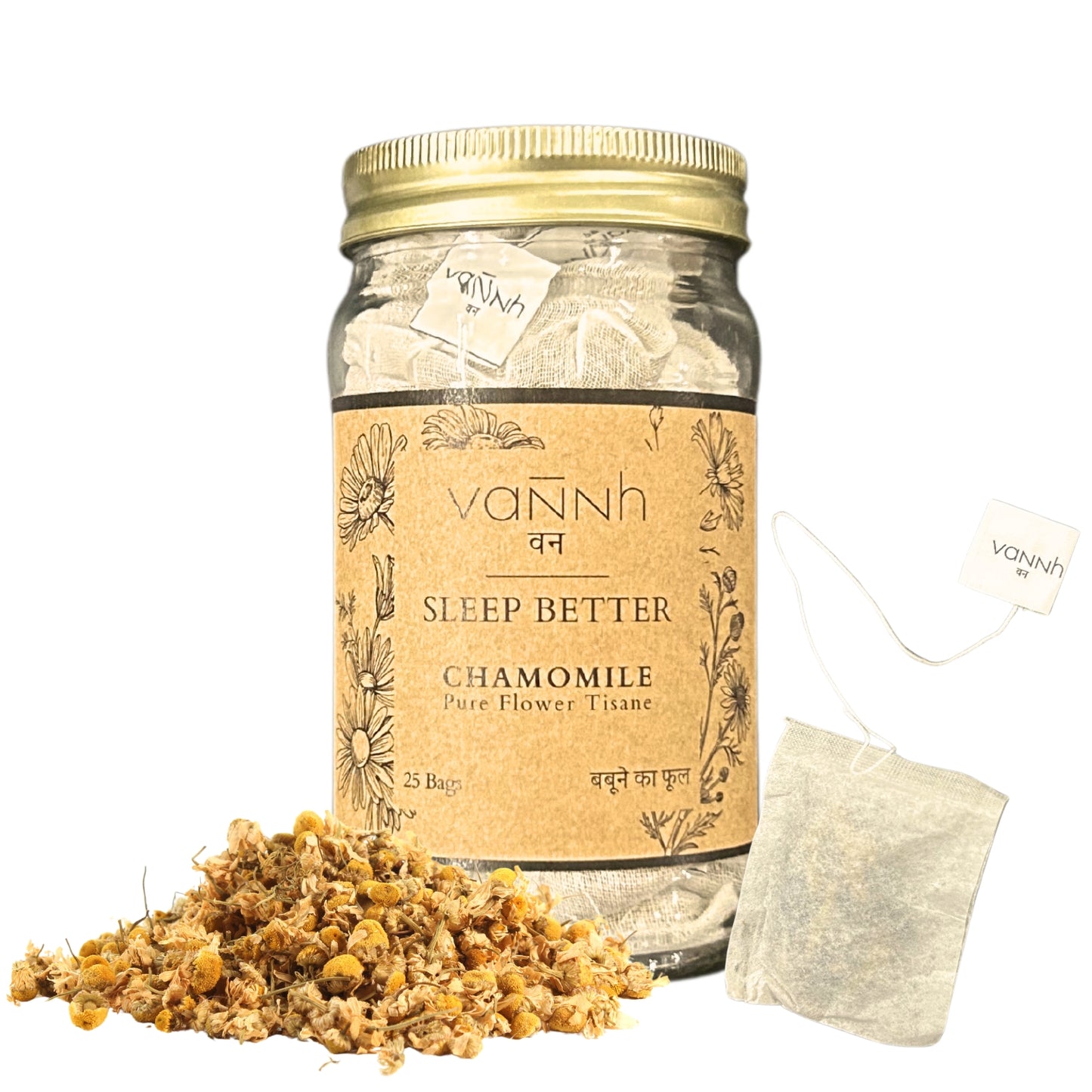 CHAMOMILE FLOWER TISANE | SLEEP BETTER | Pure Flower | 25 Paper Bags