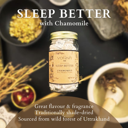 CHAMOMILE FLOWER TISANE | SLEEP BETTER | Pure Flower | 25 Cloth Bags