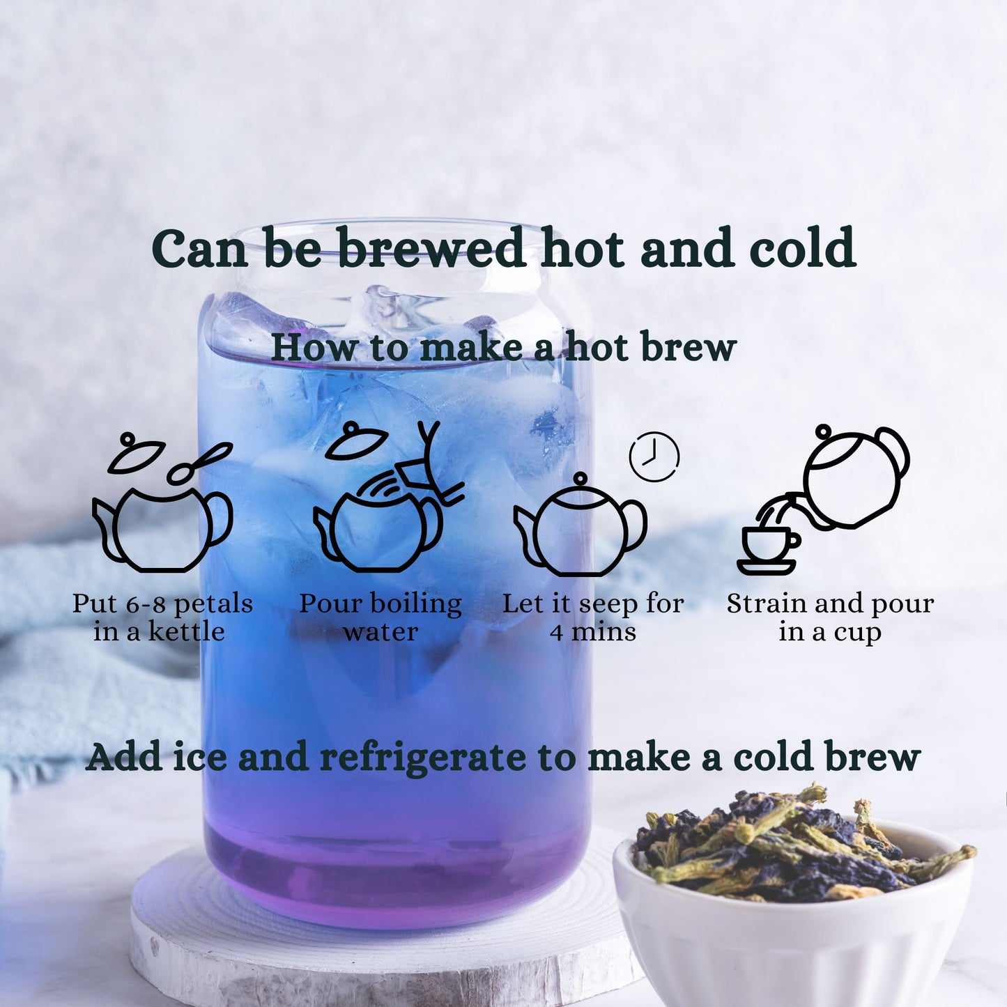 BLUE PEA FLOWER TISANE | CLARITY | Loose | Pure Flower
