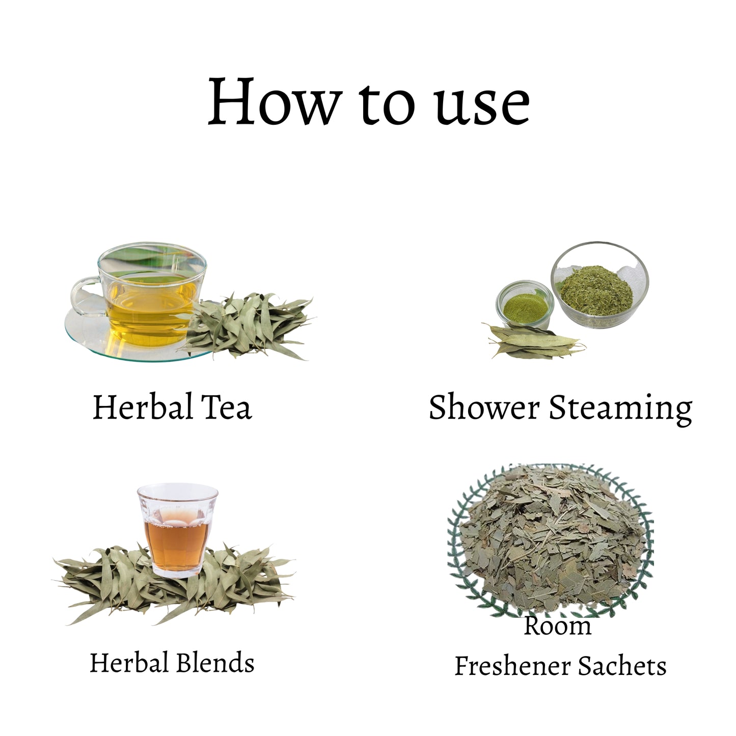 Dried Eucalyptus Loose Leaves (Eucalyptus globulus)