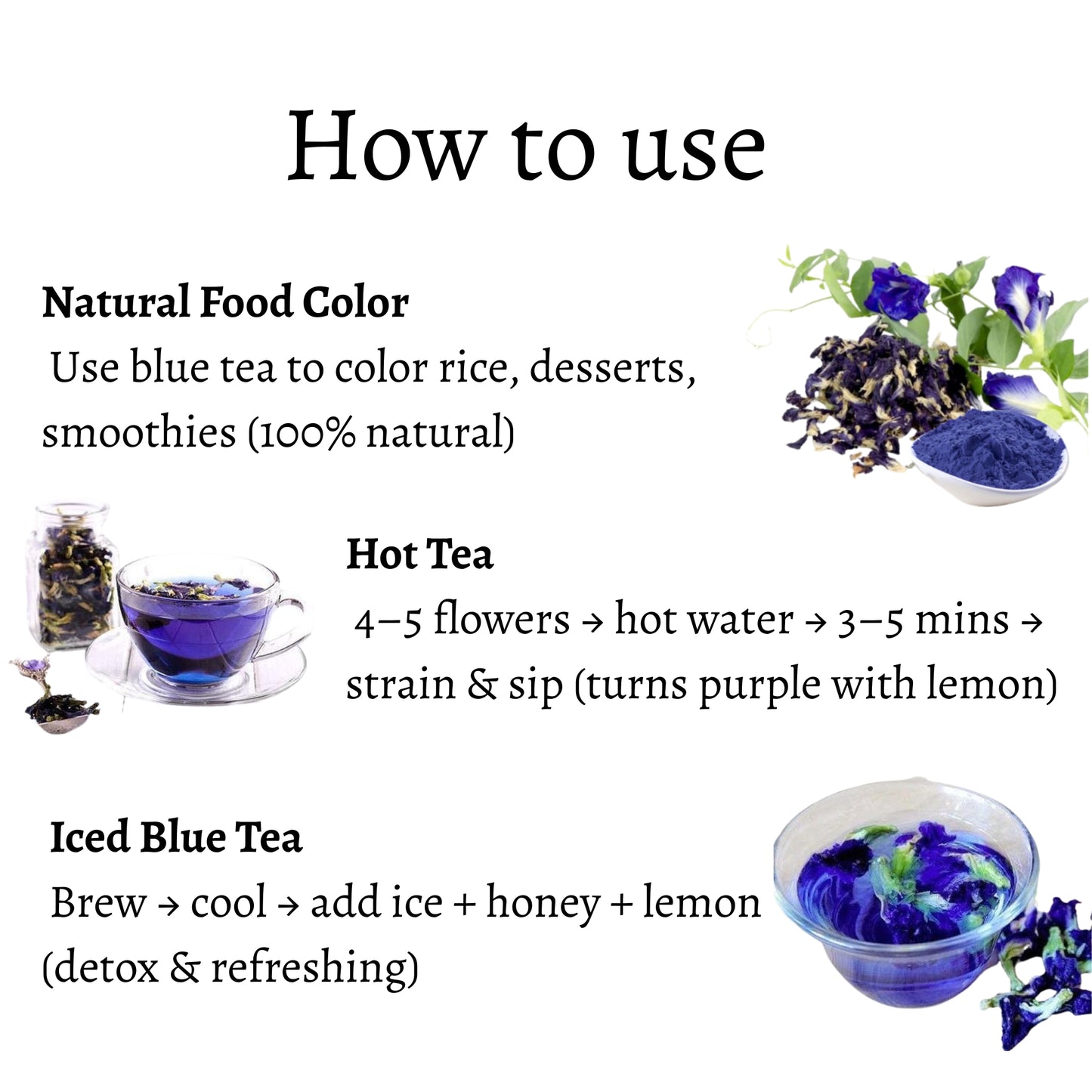 Dried Blue Butterfly Pea Flower