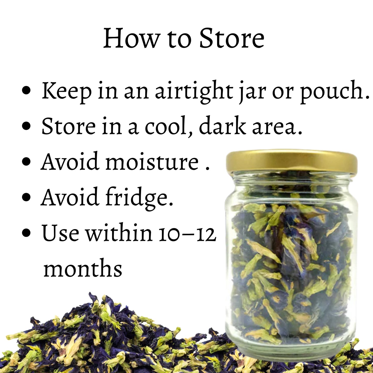 Dried Blue Butterfly Pea Flower