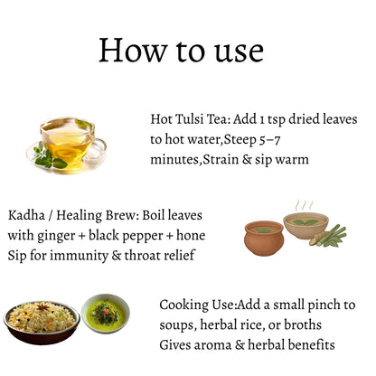 Tulsi Shyama Loose Leaves (Ocimum tenuiflorum)