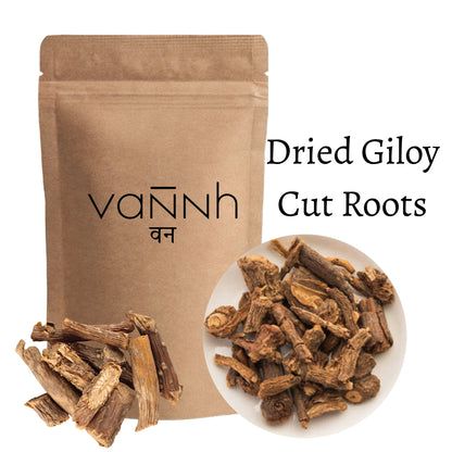 Dried Giloy Cut Root