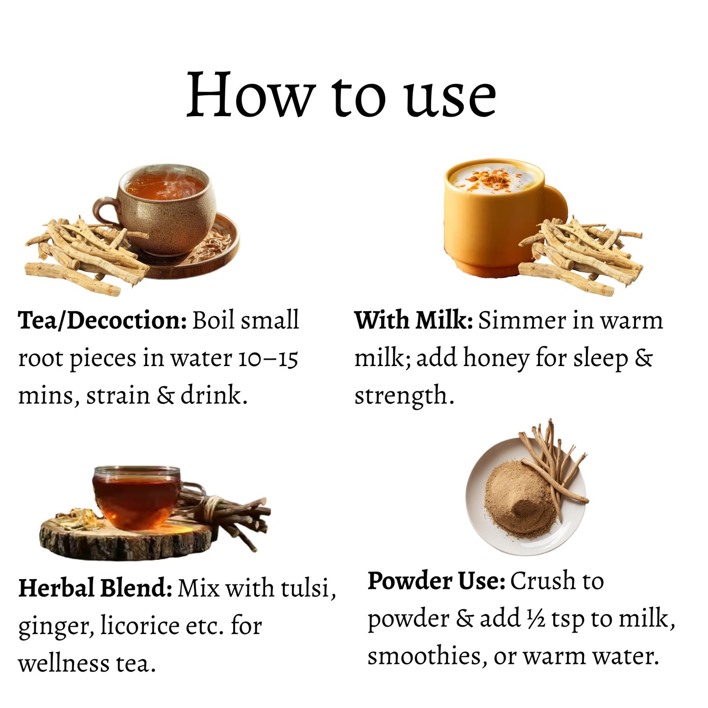 Dried Ashwagandha Roots