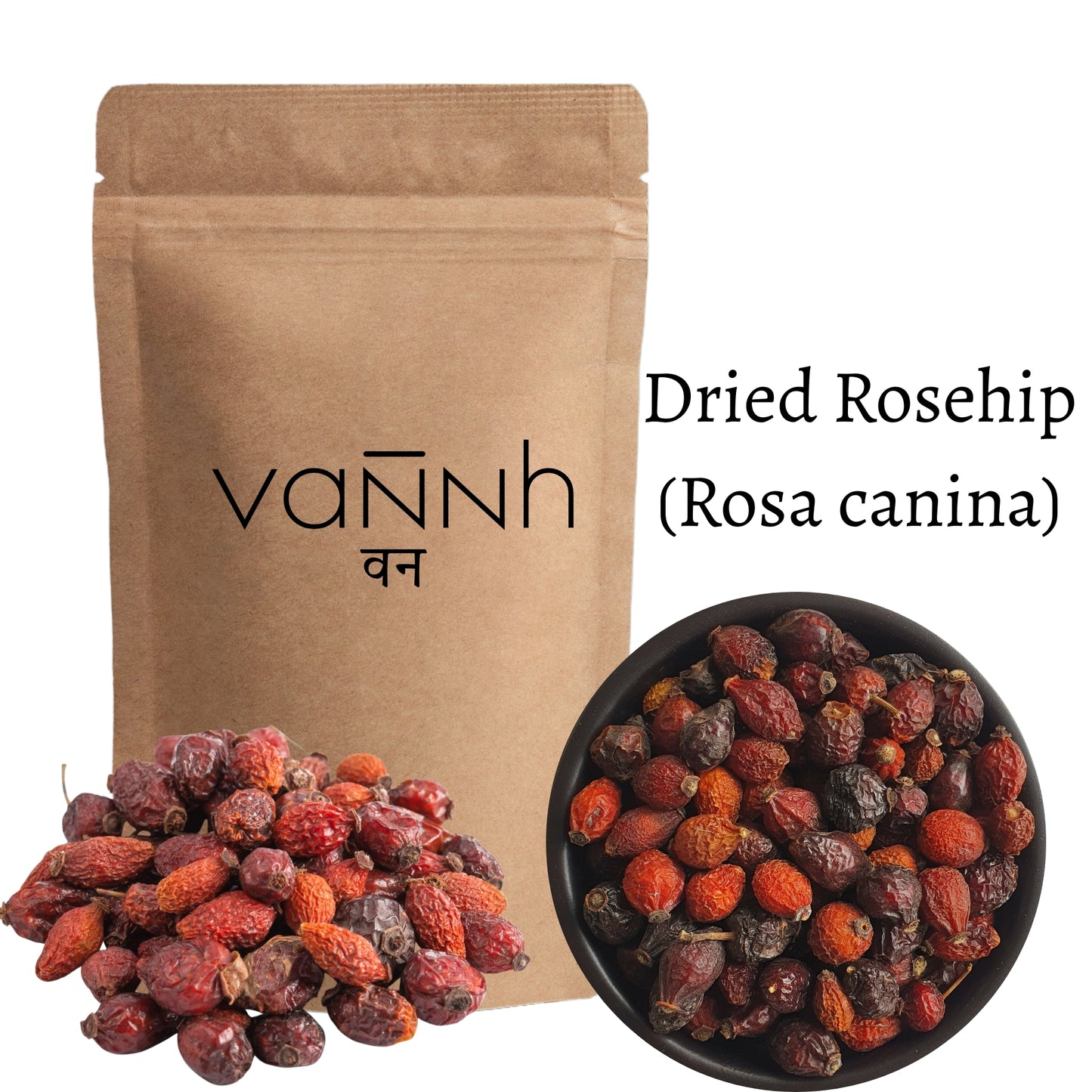 Dried Rosehip (Rosa canina)