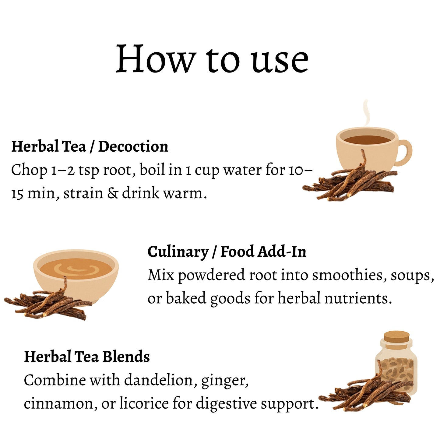 Dried Dandelion Root (Whole)