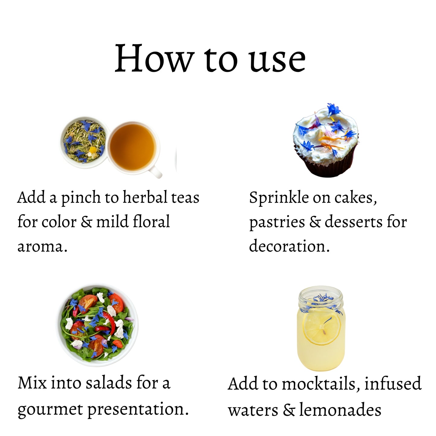 Dried Blue Cornflower Loose Flowers