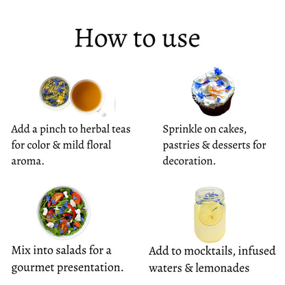 Dried Blue Cornflower Loose Flowers