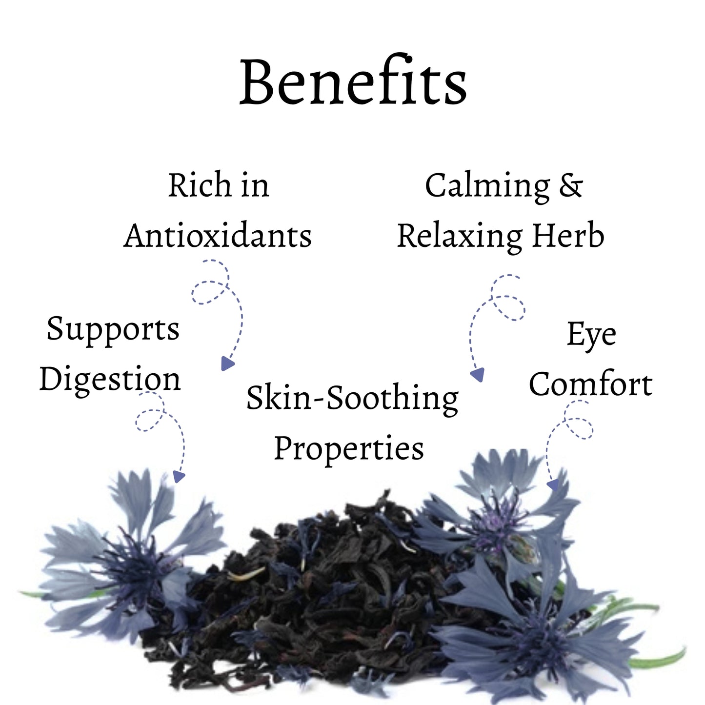 Dried Blue Cornflower Loose Flowers