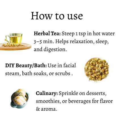 Dried Chamomile Flower Plain