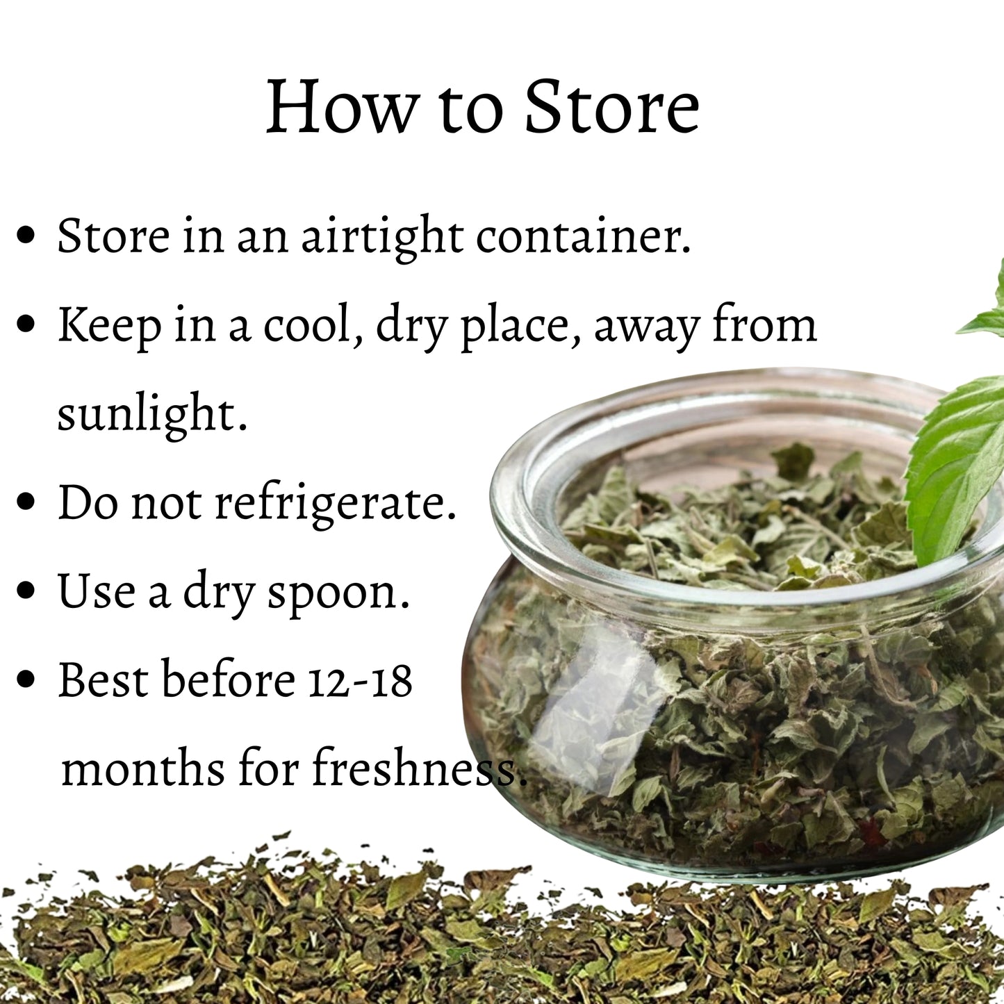 Dried Himalayan Peppermint Loose Leaves