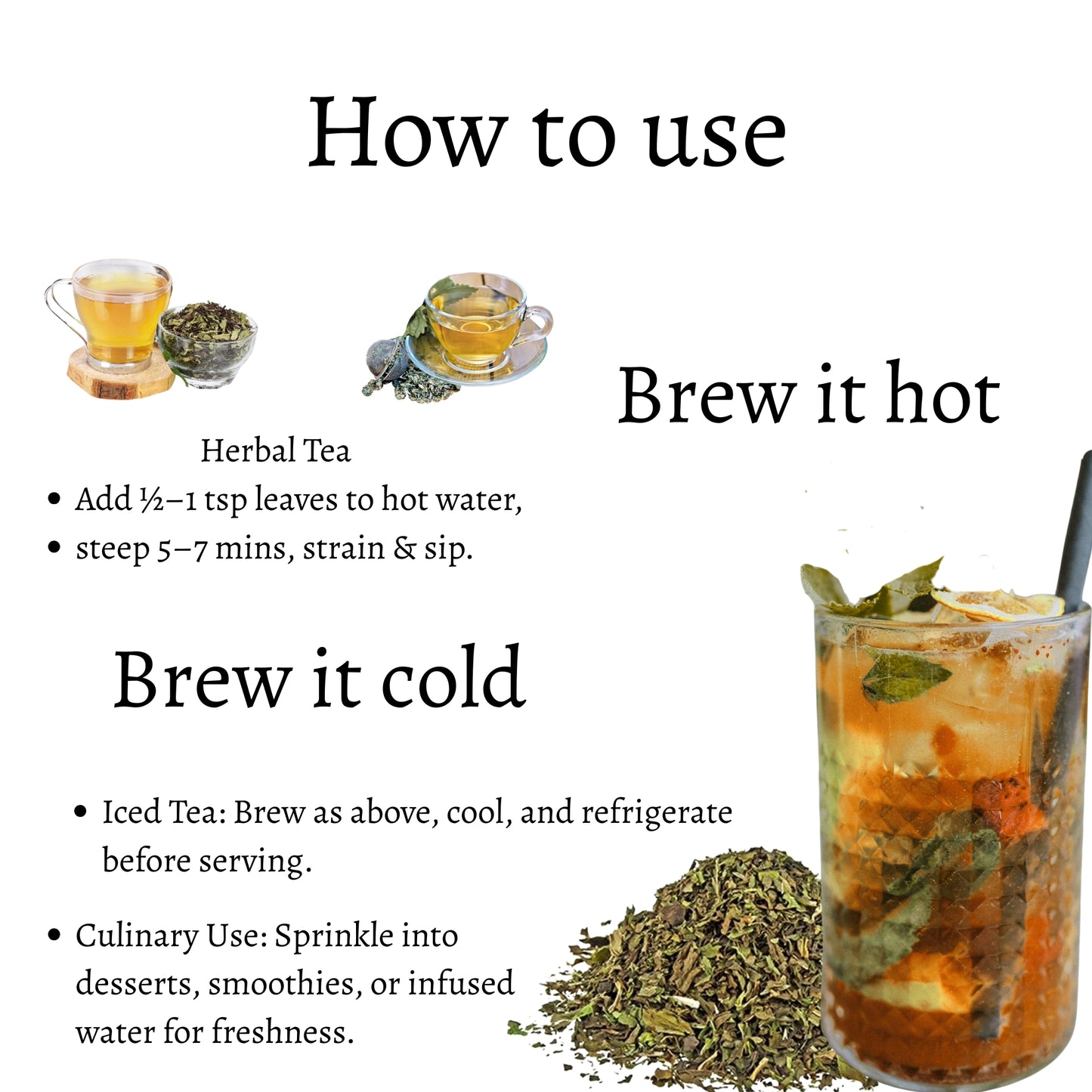 Dried Himalayan Peppermint Loose Leaves