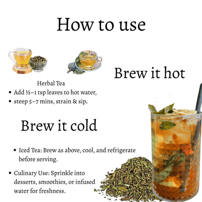 Dried Himalayan Peppermint Loose Leaves