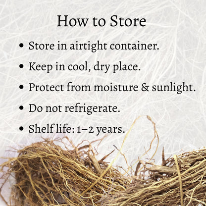 Dried Vetiver Root (Whole)