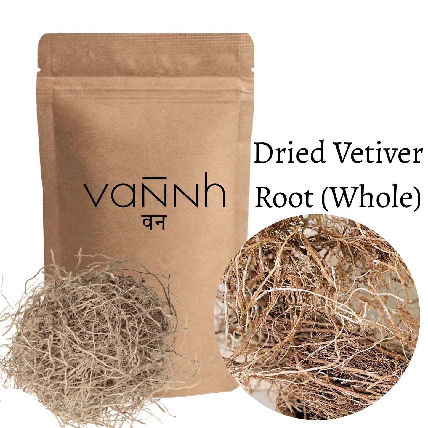 Dried Vetiver Root (Whole)