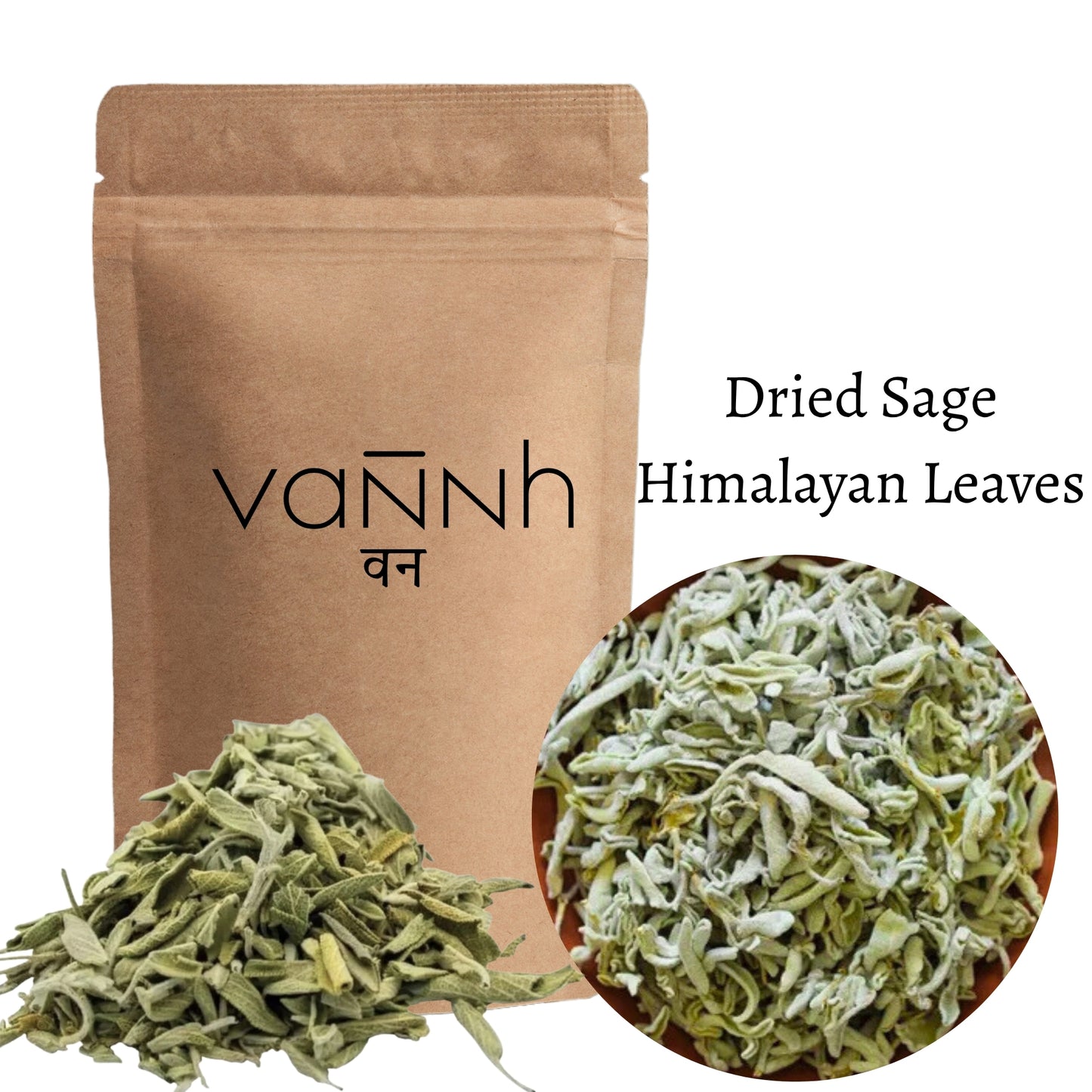 Dried Sage Himalayan Leaves (Salvia officinalis)
