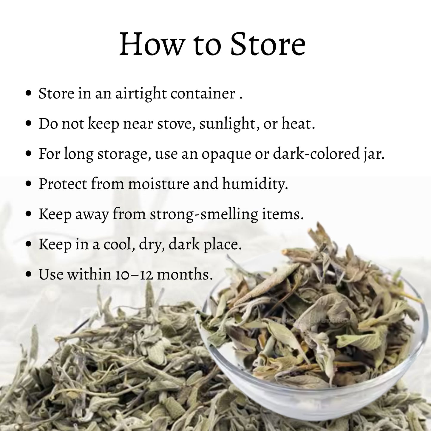 Dried Sage Himalayan Leaves (Salvia officinalis)