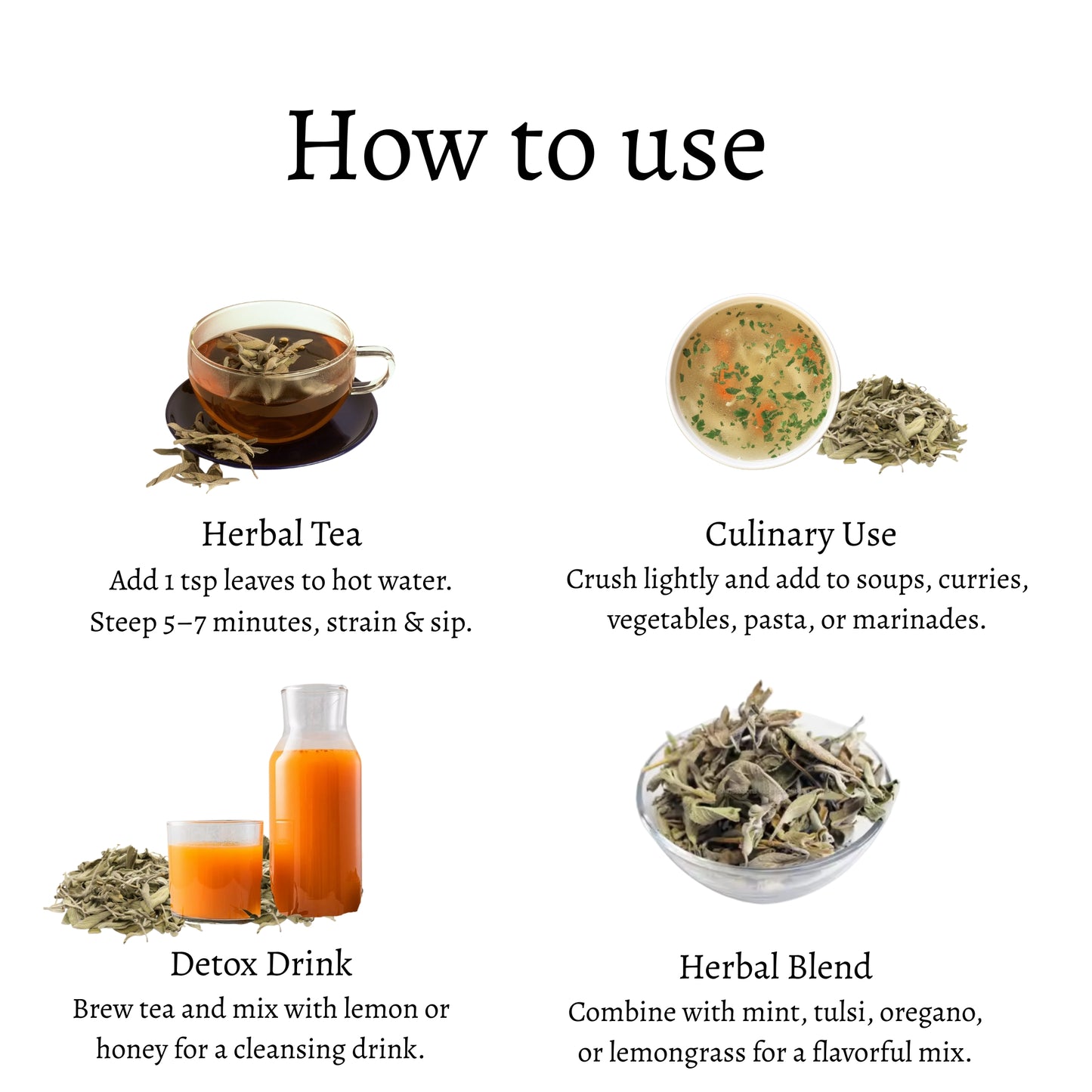 Dried Sage Himalayan Leaves (Salvia officinalis)