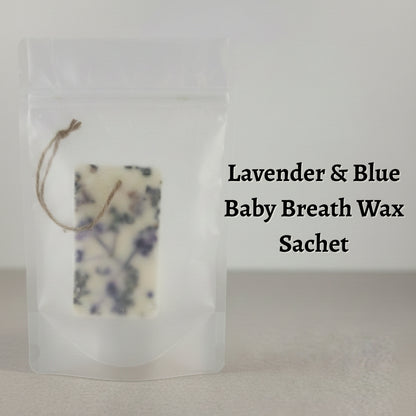 Lavender & Blue Baby Breath Wax Sachet